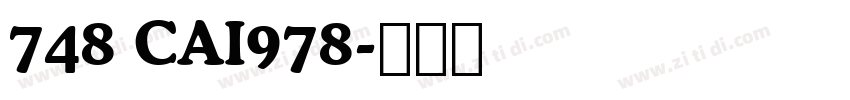 748 CAI978字体转换